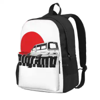 Elgrand E51 Red Sun Teen College Student Backpack Laptop Travel Bags Elgrand Jdm Elgrande51
