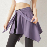 Sports Yoga Anti-Embarrassment Thigh-Length Skirt Fitness Dance Thin Running Outerwear Anti-Exposure