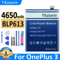 YKaiserin BLP613 Batterry for OnePlus 3 OnePlus3 OnePlus 1+ 1 A0001 3 Three 3T 5/5T 6 2 6T/7 + Bateria