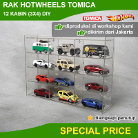 Rak Display Hotwheel Diecast Tomica Bahan Akrilik Isi 12 D34