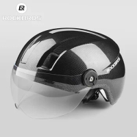ROCKBROS Bicycle Cycling Helmet Ultralight Goggles Lens Helmet Men Women Electric Bike Helmet Breathable Cyclist Helmet