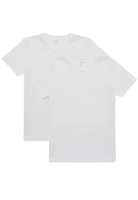 EROS Pack of 2 White Undershirt, Crew Neck, Regular, Short Sleeve Underwear for Men
