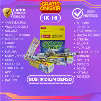 BUSI IRIDIUM DENSO IK 16 ORIGINAL  SEGEL HOLOGRAM YARIS BAKPAO ,VIOS , SOLUNA . ALTIS 2001-2006 , MA