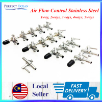 Aquarium Air Flow Control Stainless Steel Joint 1,2,3,4,5 Ways, Oxygen Aquarium Splitter