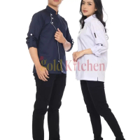 Baju Chef Baju Koki Chef jacket Pria wanita Lengan Panjang Model Style
