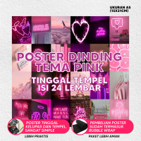 Poster Dinding Bundle Pinky Isi 24 Poster Tinggal Tempel | Poster Kamar | Poster Dinding