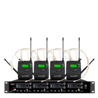 high quality wireless microphone headset em-6400t professional speech teaching four 4 Channel true diversity 500m distance