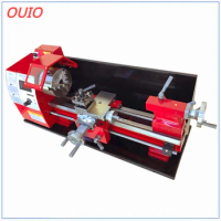 OUIO NEW 1PCS 1100W Brushless Motor WM 210v400 Mini Lathe 38mm Spindle Hole 125mm Chuck Lathe Metal CNC Milling Machine