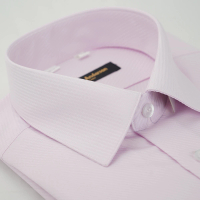【金安德森】粉色吸排斜紋窄版長袖襯衫