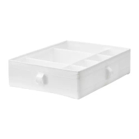 SKUBB 分格收納盒, 白色, 44x34x11 公分
