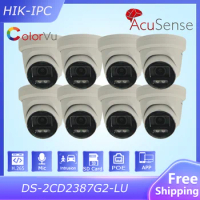 HIK 8MP ColorVu Turret IP Camera DS-2CD2387G2-LU Acusense Built-in Mic SD Card slot Face Capture Surveillance Network Cameras