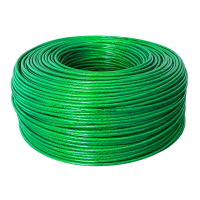 綠鋼絲繩包塑葡萄遮陽網晾衣繩牽引大棚獼猴桃百香果5mm粗
