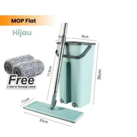 SKY - Alat Pel Lantai Super Flap Mop MAGIC MOP / Scratch Cleaning Mop / Magic Mop Hijau Flat