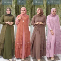 Syabina Maxy / Gamis Ceruty Babydoll Terbaru