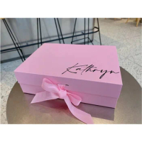 Will you be my bridesmaid box, custom bridesmaid proposal box, navy blue blush pink white and rose gold gift box personalised wi