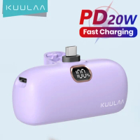 KUULAA Power Bank 5000mAh Portable Charger 20W, for iPhone 15 Plus/15 Pro Max, Samsung S23 Series, Huawei, iPad Pro/Air, AirPods