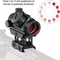 T1G Red DOT Sight 1X20 Sights Reflex with 20mm Rail Hollow Mount &amp; Increase
