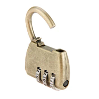 Antique Bronze Password Locks Jewelry Chest Box Digital Number Code Password Lock Chinese Old Padlock Furniture Hardware 35*40mm