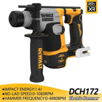 DEWALT DCH172 Hammer Drill 20V MAX Cordless Electric Hammer Rechargeable Brushless Hammer Drill 5/8 Inch Perforator Power Tools