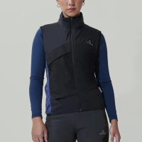 【TAKODA】Okaga 輕量防風科技保溫棉登山背心 女款 黑色(DWR防潑面料/超輕量化/機能背心)