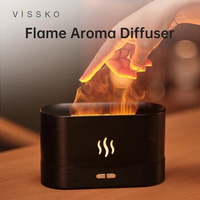 Vissko Aroma Diffuser Air Humidifier Ultrasonic Cool Mist Maker Fogger Led Essential Oil Flame Lamp Difusor