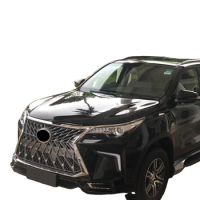 LX design body kits fortuner grille headlight front bumper facelift accessories 2016 2022 for Toyota fortuner bodykit