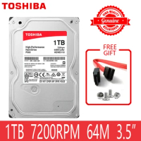 TOSHIBA High Performance 1TB Hard Drive Disk 1000GB HDD 3.5" Desktop PC Computer Internal HD SATA 3 7200RPM 64M Cache 6.0 Gbit/S