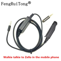 Zello-9R Cable Audio Interface Cable for BAOFENG UV-XR A58 UV9R UV-9R Plus Radio (Zello on the mobile phone- Android, iOS)