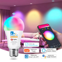 Tuya Wifi/Ewelink Zigbee Smart Bulb E27 LED Lamp RGB+WW+CW 18W 15W Bulb Works With Alexa Google Home Alice Required Zigbee Hub