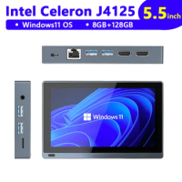 New Pocket Computer Tablet Pad Industrial Windows11 Tablet Mini PC 5.5inch Touch Screen Mini Computer Intel J4125 8GB 128GB WIFI