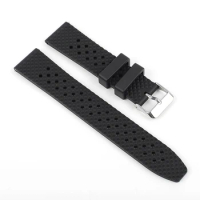 New Rubber Watch Strap 18mm 20mm 22mm Sport Diving Breathable Watch Band Quick Release Wristband For Seiko