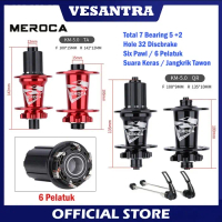 Meroca Km 5.0 Hub Freehub Qr Ta Thru Axle 5 + 2 Bearing Sixpawl 32H Dijamin Puas