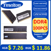 100PCS memoriam ram ddr4 pc Ymeiton Desktop Memory 4GB 16GB 8GB 32GB 3200MHz 2666MHz 2400MHz ddr4 ram memory DIMM DDR4 RAM