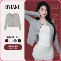 ⚘(MỞ BÁN) Áo Khoác Cardigan Nữ Dáng Dài Có Cúc Basic Thanh Lịch BYJANE – 945☟VN COD