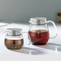 【Quasi】韻茶耐熱高硼硅玻璃壺430ml+700ml(花茶/咖啡分享壺)