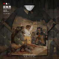 World famous Paintings Shooting insurgents on The Third of May 18 The Hay Wain Short-Sleeved shirt c