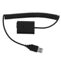 USB to NP-FW50 Dummy Battery Eliminator Power Supply Spring Cable Fit for Sony A7 A7RII A6500 A6400 A6300 A6100 A6000