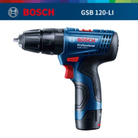Bosch Electric Drill GSB120-LI 12V Rechargeable Lithium Dril Cordless 3 In 1 Impact Drill Home DIY Screwdriver Batch Power Tool