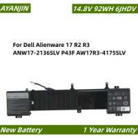 New 6JHDV 5046J 14.8V 92Wh Laptop Battery For Dell Alienware 17 R2 R3 ANW17-2136SLV P43F AW17R3-4175SLV