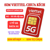 SIM VIETTEL 5G trả trước, gói cước tỷ GB, GÓI MXH, Sim đẹp số rễ nhớ, đăng ký chính chủ tại nhà, c21