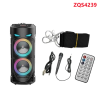 30W Wireless Portable Sound Column High Power Stereo Subwoofer Bass Party Speaker with Microphone Home Karaoke Bluetooth Speaker