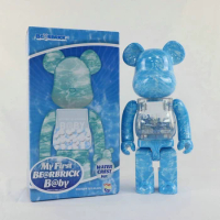 Bearbrick 400% Qianqiu water ripple Be@rbrick 28cm doll color box packaging box plastic teddy bear Valentine's Day gift