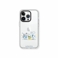 【RHINOSHIELD 犀牛盾】iPhone 12/12 Pro/12 Pro Max/Clear透明防摔手機殼/music!(懶散兔與啾先生)