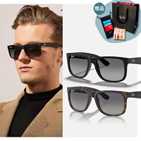 【RayBan 雷朋】方形膠框偏光太陽眼鏡(RB4165F-622/T3、865/8S 55mm偏光鏡片)