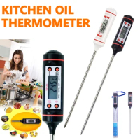 Professional Digital Thermometer For Kitchen 304 Stainless Steel Baking Probe Tools Barbecue Water Oil Cooking Thermometers