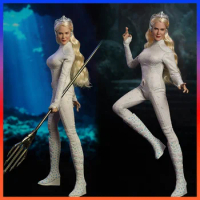 SUPER DUCK SET056 1/6 Scale Aquaman Role Queen Of Atlantis Nicole Female Soldier White Clothing Set For 12In Action Figures Doll