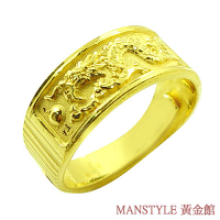 MANSTYLE 龍騰 黃金戒指 (約2.03錢)