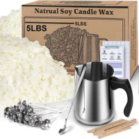 5lbs Soy Wax Candle Making Kit Supplies, Natural Candle Wax For Candle Making, DIY Art&amp;Crafts Kit for Adults,Beginner,Kids