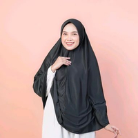 Bergo Hamidah Jumbo - Nyaman, Rapi & Menutup Dada Hitam