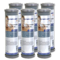 Coronwater 6Pack Coconut Activated Carbon Block Water Filter Cartridge CCBC-10C Ro Membrane System Replacement